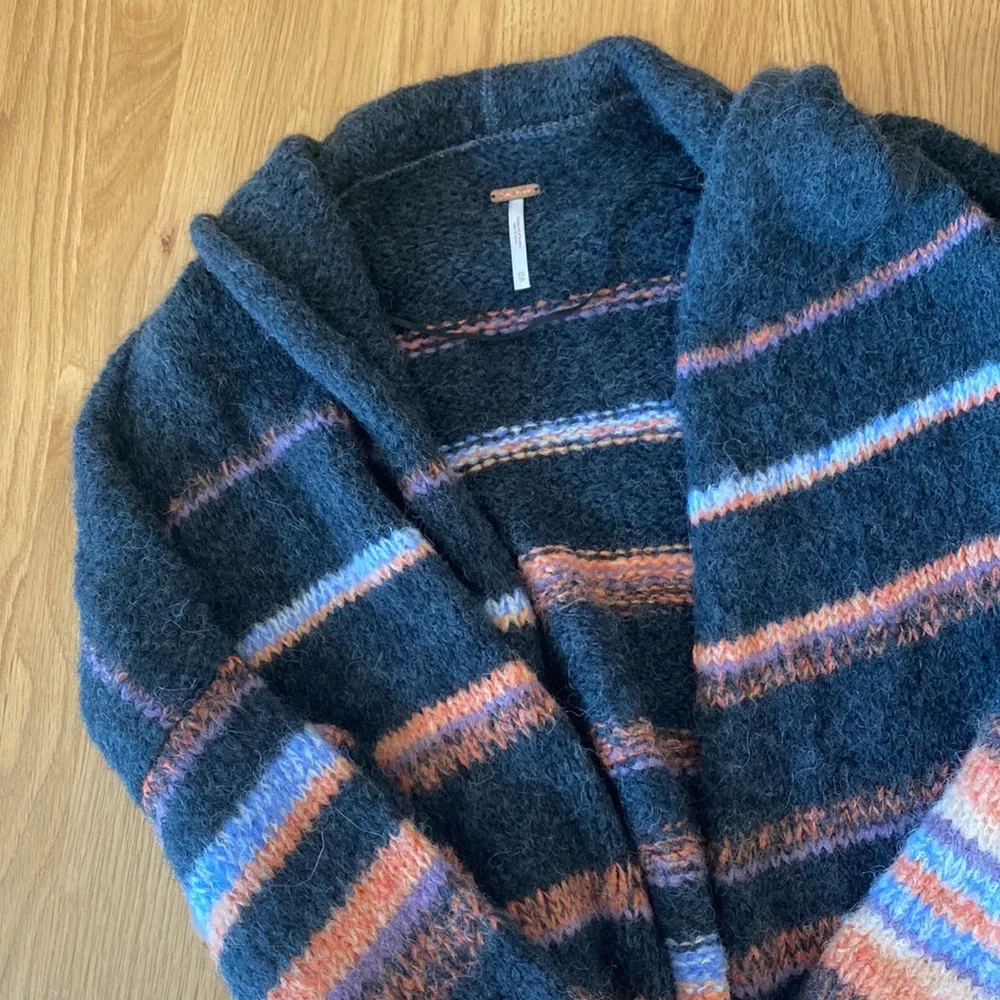 Free People Alpaca Striped Oversized Cardigan - Picture 4 of 16